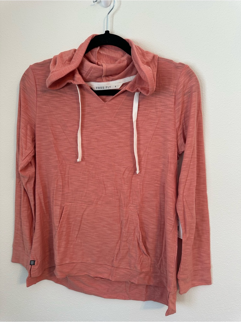 FREE FLY Women’s Bamboo Slub Hoodie Bright Clay Size Small NWT